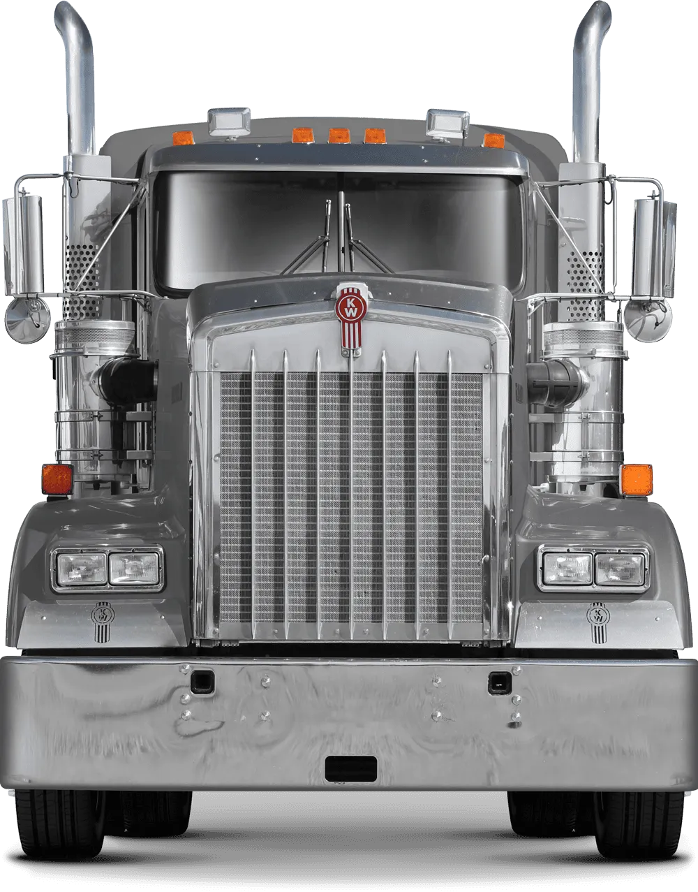 Grille guard XG-150 Kenworth W990_900 SF - gray Kenworth W990_900 SF Bumper guard