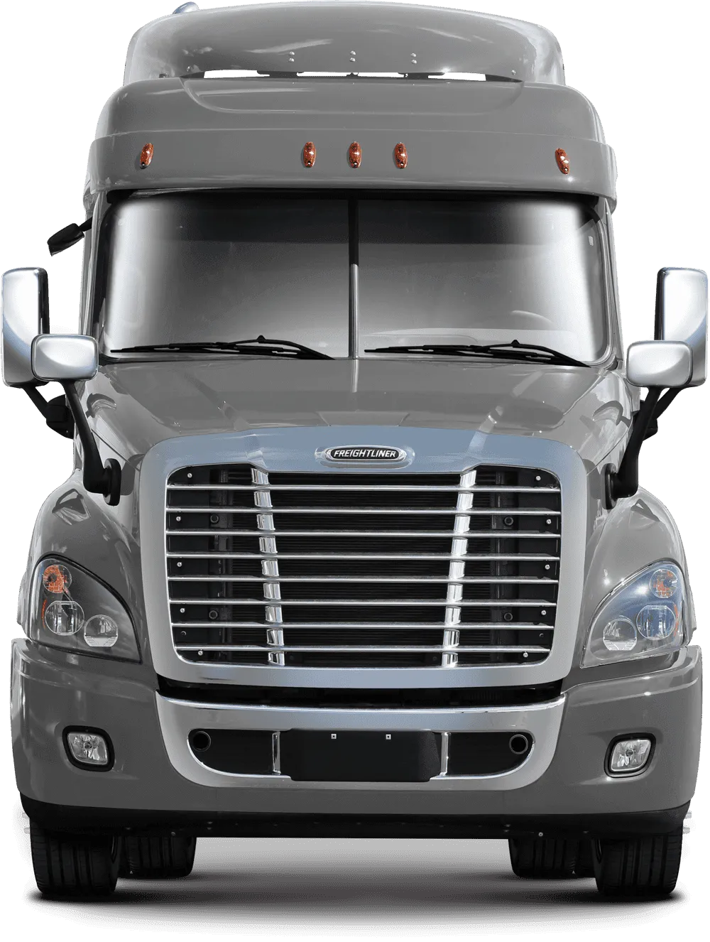 Grille Guard XG-150 Bumper Protection for Freightliner Cascadia Lower Tow Hooks Semi-Trucks - Gray Cascadia Deer Guard
