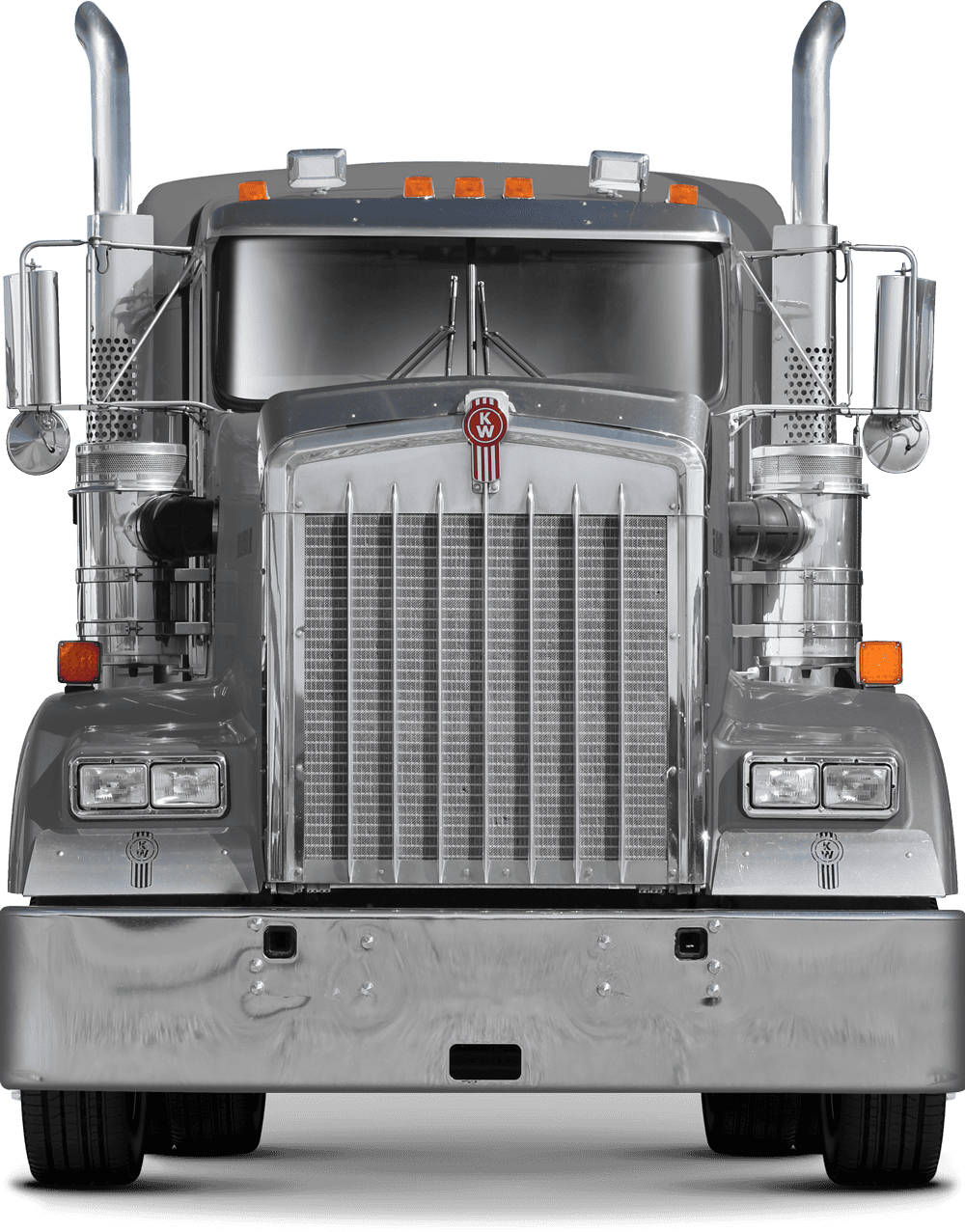 Grille guard XG-150 Kenworth W990_900 SF - gray Kenworth W990_900 SF Bumper guard