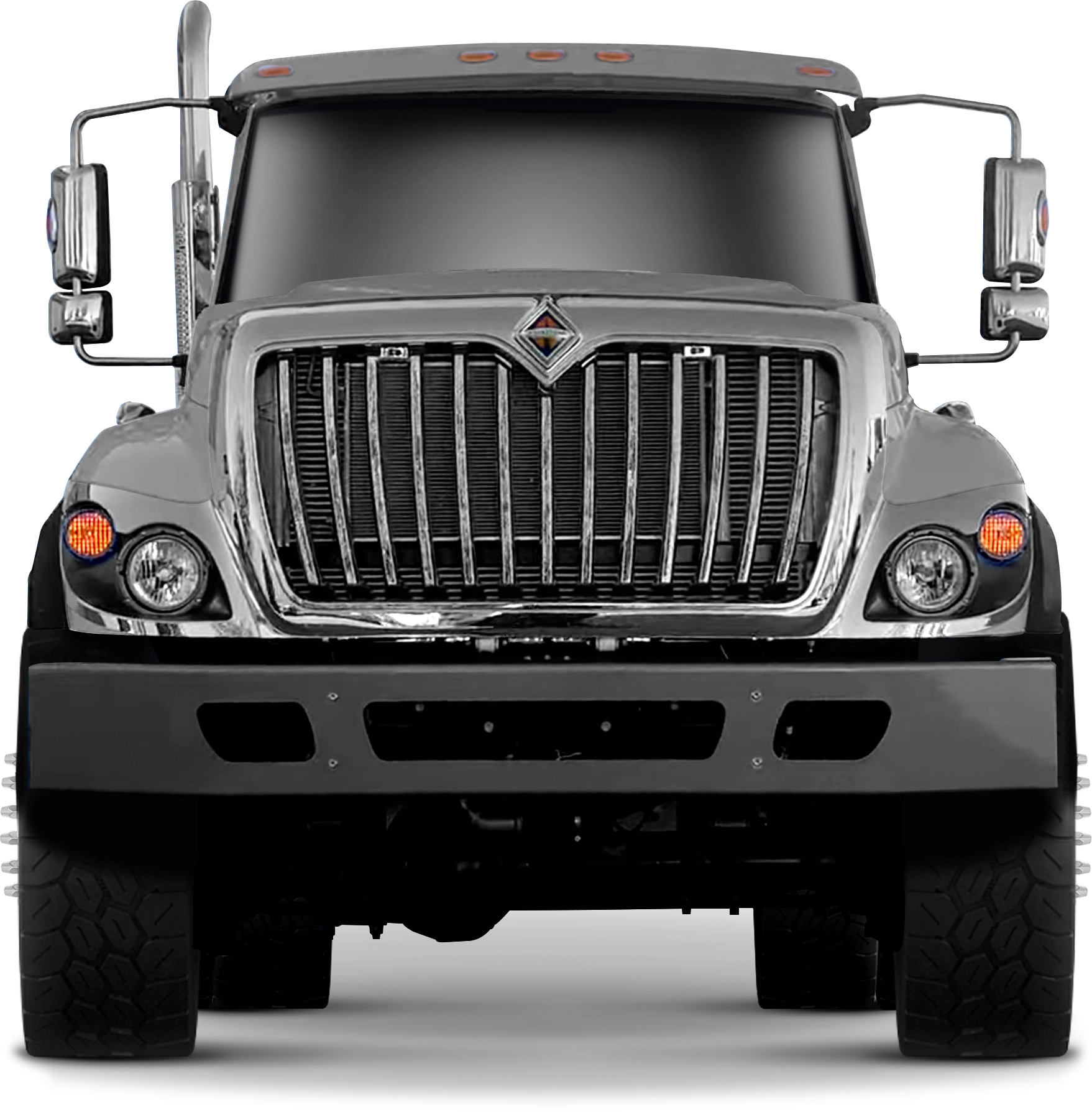 Grille guard XG-150 International HV519 - gray International HV519 Bumper guard