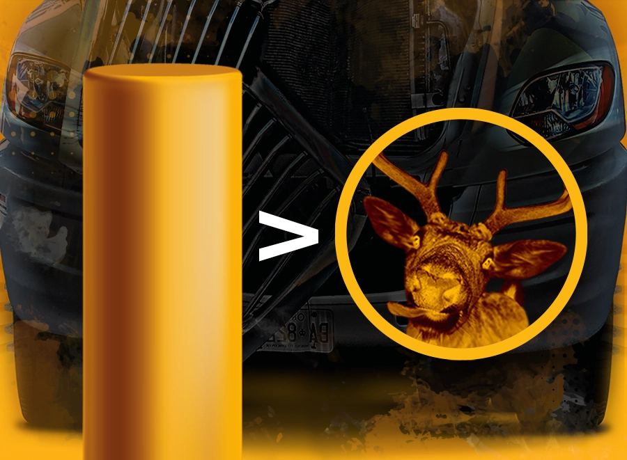 Bollards cause more Semi-truck damage than deer! Deer Guards or Grille Guards?