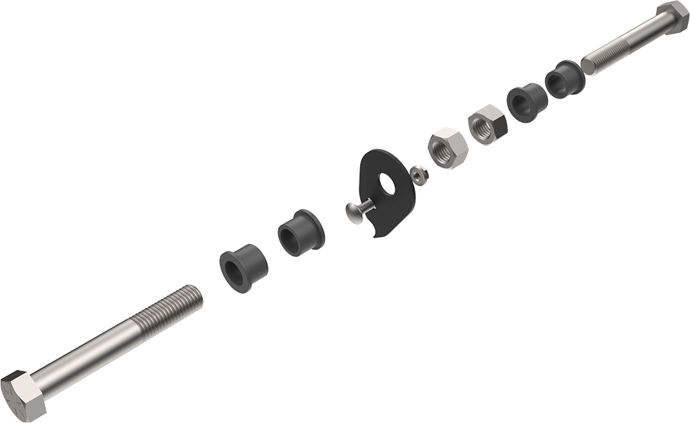 Hinge Assembly with Xero-G lift assist compatible for XG/EX Gen 3 Ex-Guards (pair)