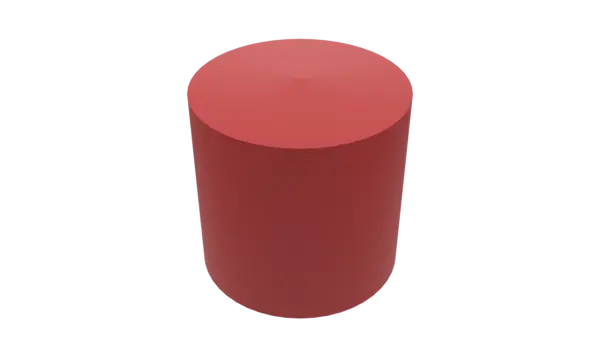 RED POLYURETHANE BUMPER, THREADED - HD-B409